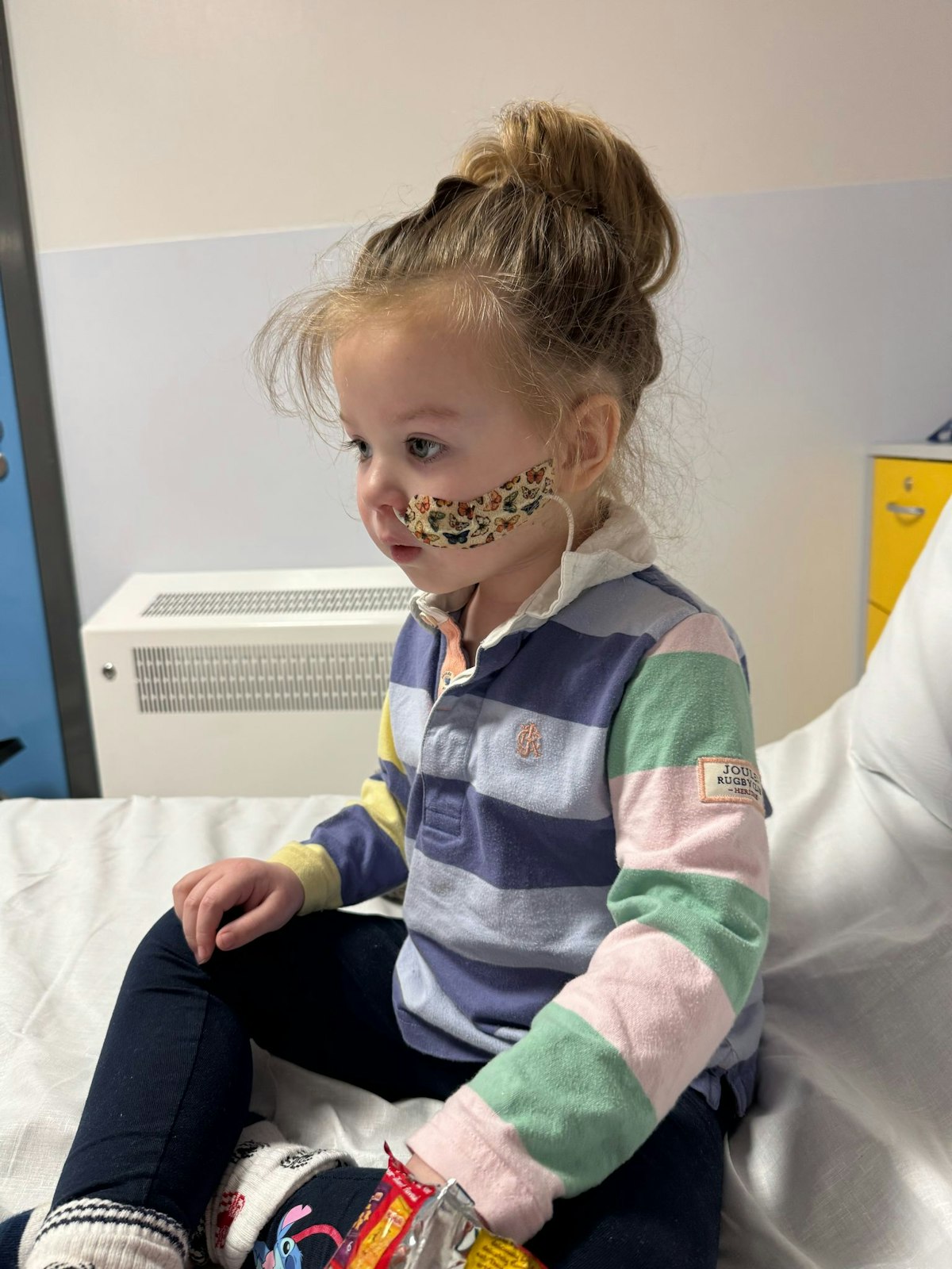 Etta at the hospital in March 2025